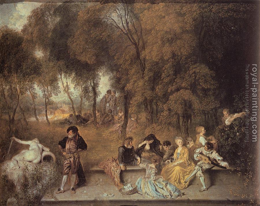 Jean-Antoine Watteau : Merry Company in the Open Air